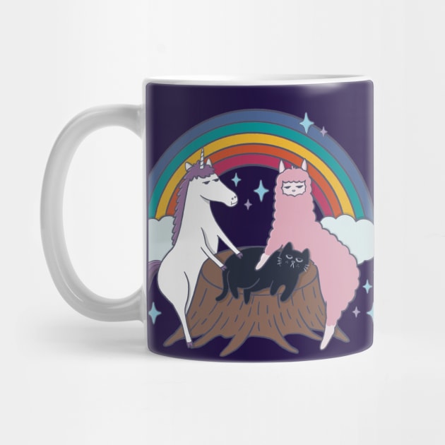 Popular Animals - Unicorn, Llama & Cat (Illustration) by awesomesaucebysandy